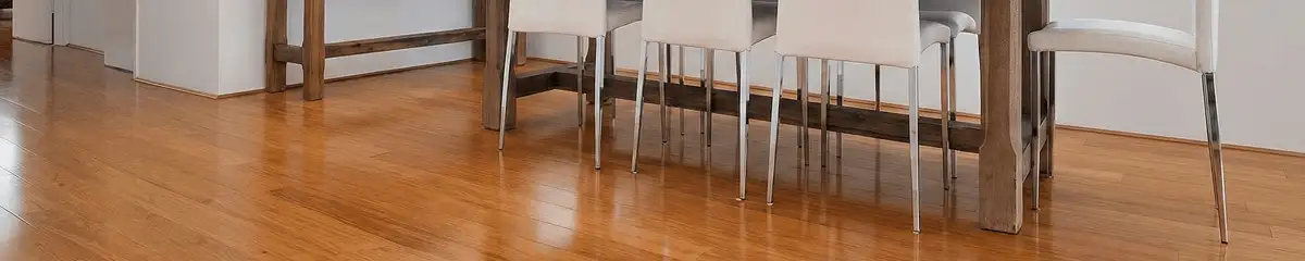 Professionally installed and refinished bamboo flooring in a residential home, showcasing smooth finish and natural wood tones in Kansas City, KS